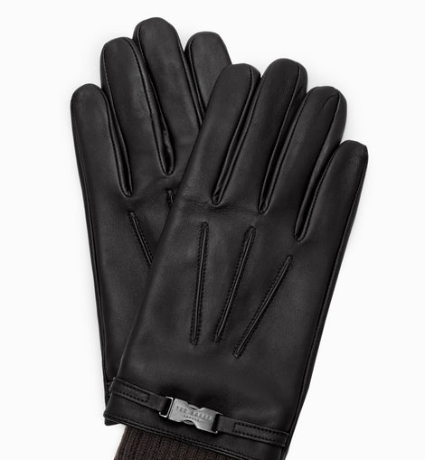 Calypso Leather Ribbed Cuff Gloves