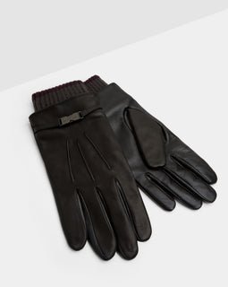 Calypso Leather Ribbed Cuff Gloves