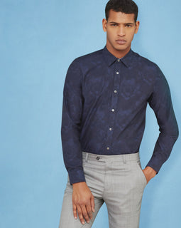 Kirkcud Floral Jacquard Cotton Shirt