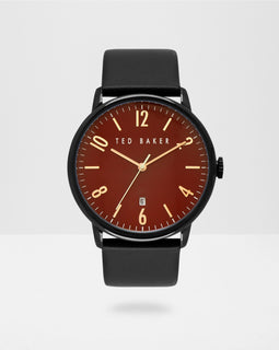 Mills Leather Strap Watch