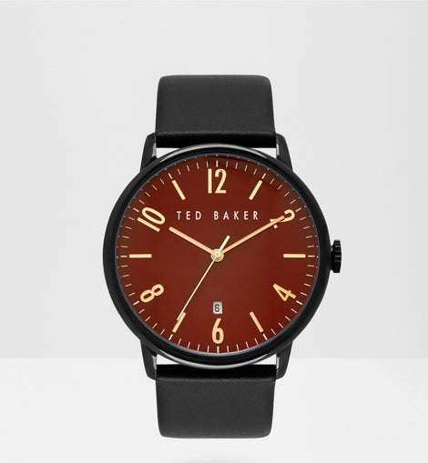 Mills Leather Strap Watch